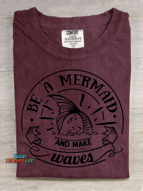 Be A Mermaid Decorative Pattern T-shirt
