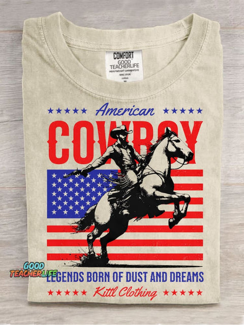 American Cowboy Decorative Pattern T-shirt