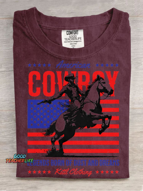 American Cowboy Decorative Pattern T-shirt