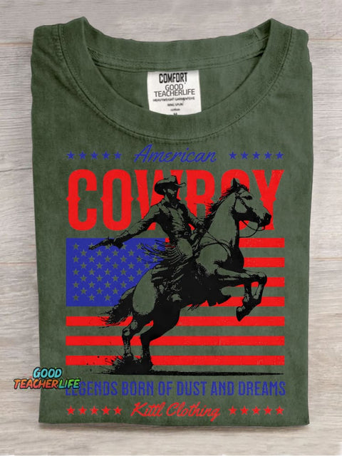 American Cowboy Decorative Pattern T-shirt