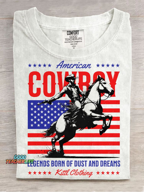 American Cowboy Decorative Pattern T-shirt