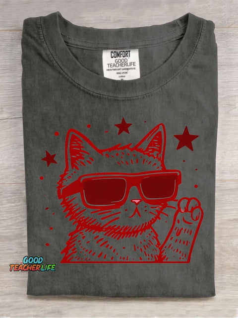 Fancy Cat Decorative Pattern T-shirt