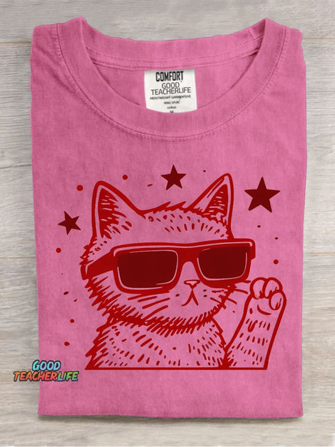 Fancy Cat Decorative Pattern T-shirt