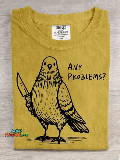 Dove Threatening Decorative Pattern T-shirt
