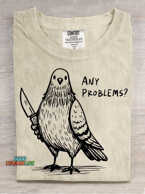 Dove Threatening Decorative Pattern T-shirt