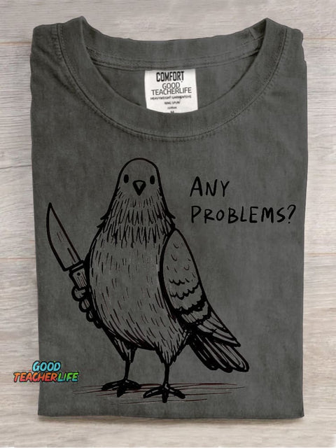 Dove Threatening Decorative Pattern T-shirt
