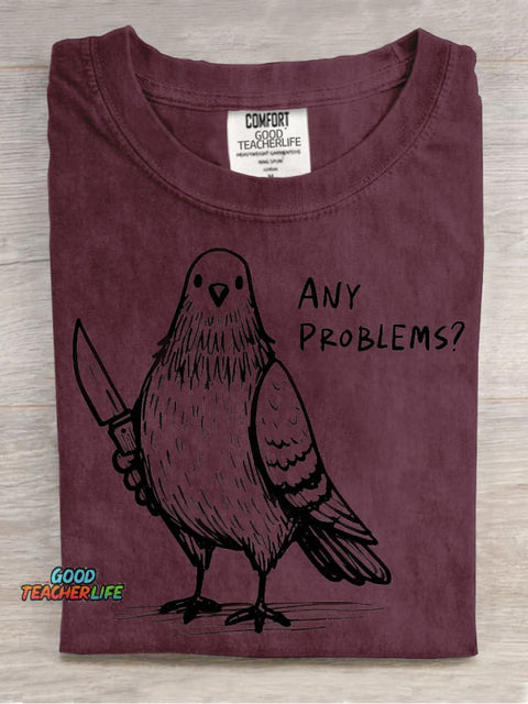 Dove Threatening Decorative Pattern T-shirt