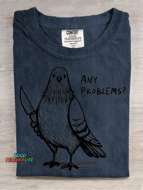 Dove Threatening Decorative Pattern T-shirt