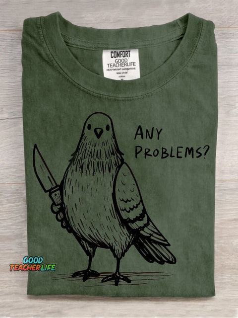 Dove Threatening Decorative Pattern T-shirt