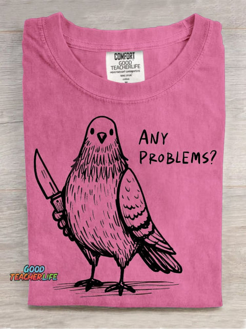 Dove Threatening Decorative Pattern T-shirt