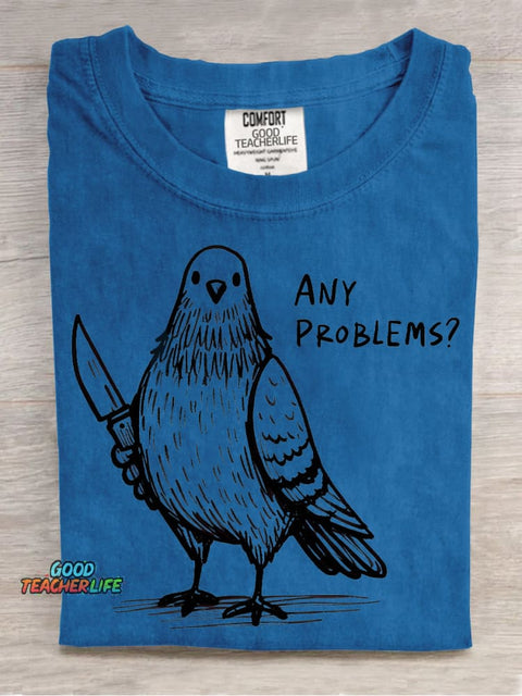 Dove Threatening Decorative Pattern T-shirt