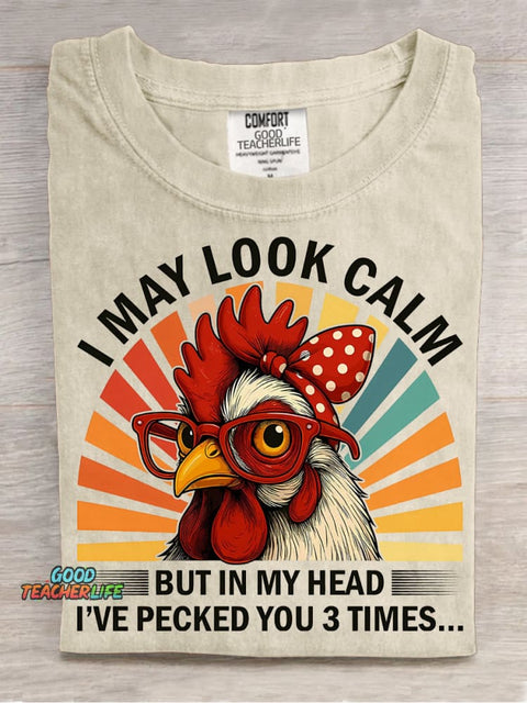Chicken Look Calm Decorative PatternT-shirt