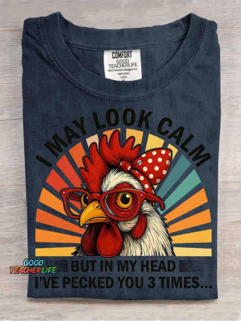 Chicken Look Calm Decorative PatternT-shirt