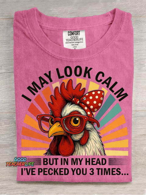Chicken Look Calm Decorative PatternT-shirt