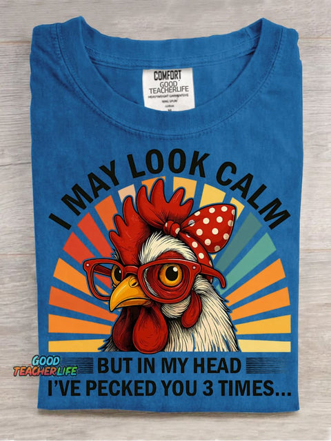 Chicken Look Calm Decorative PatternT-shirt