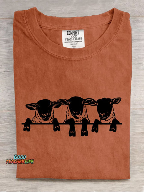 The Three Little Lambs Decoration Pattern Decorative PatternT-shirt