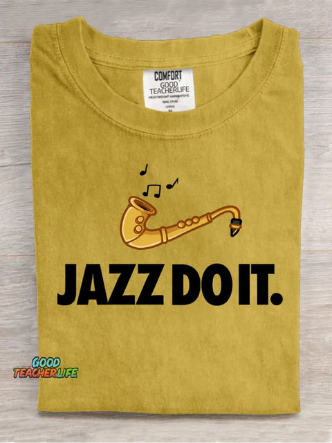 Jazz Do It Decorative Pattern T-shirt