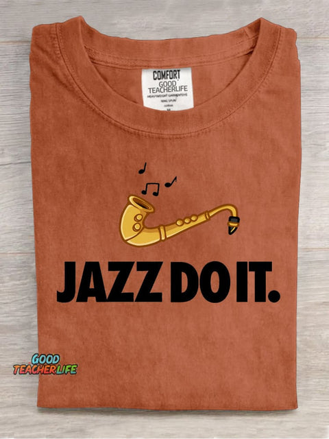 Jazz Do It Decorative Pattern T-shirt