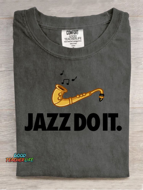 Jazz Do It Decorative Pattern T-shirt
