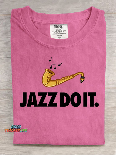 Jazz Do It Decorative Pattern T-shirt