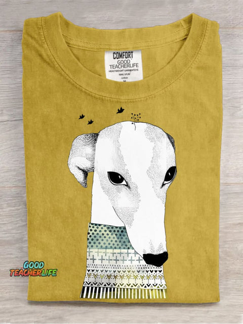 Cute Greyhound Decorative Pattern  T-shirt