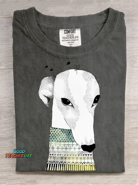 Cute Greyhound Decorative Pattern  T-shirt
