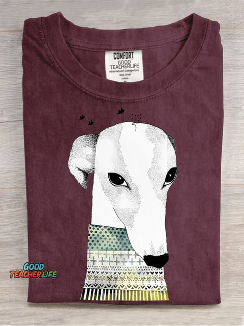 Cute Greyhound Decorative Pattern  T-shirt