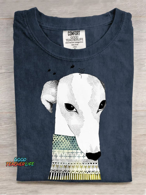 Cute Greyhound Decorative Pattern  T-shirt