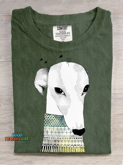 Cute Greyhound Decorative Pattern  T-shirt