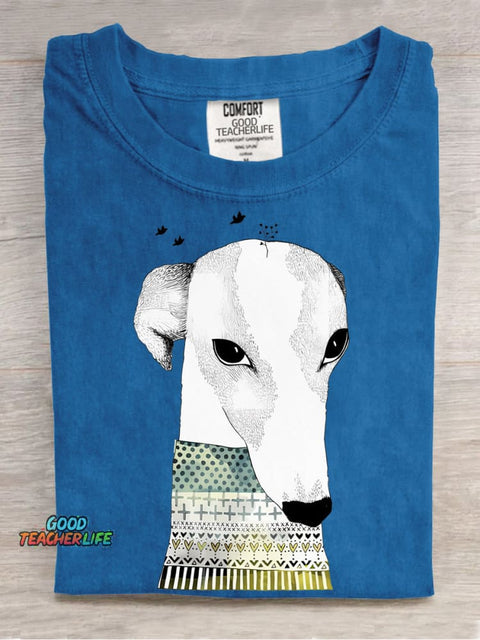 Cute Greyhound Decorative Pattern  T-shirt