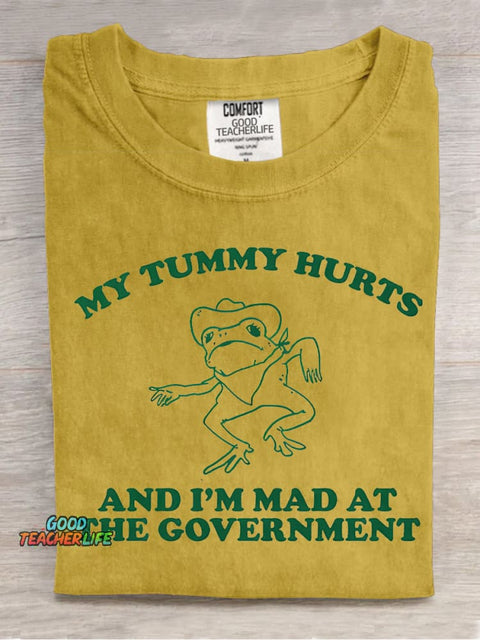 Mad At The Government Decorative Pattern T-shirt