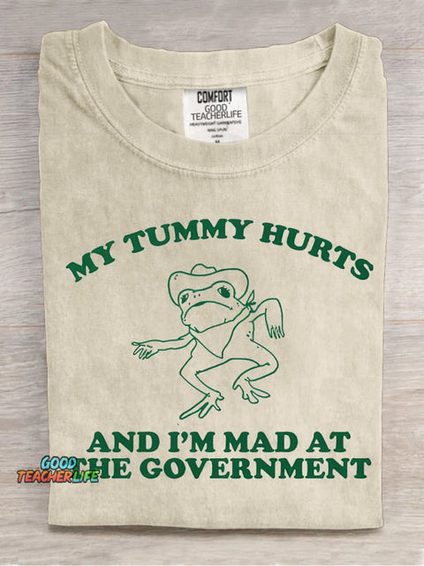 Mad At The Government Decorative Pattern T-shirt