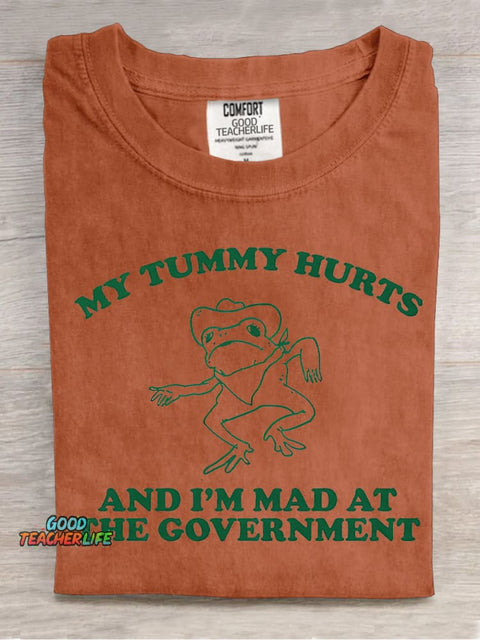 Mad At The Government Decorative Pattern T-shirt