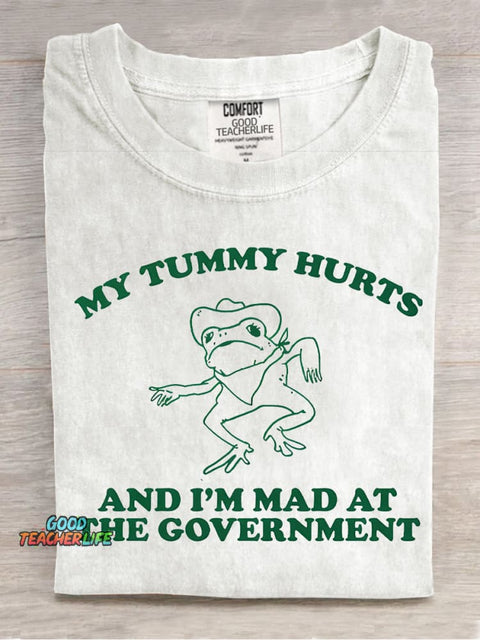 Mad At The Government Decorative Pattern T-shirt
