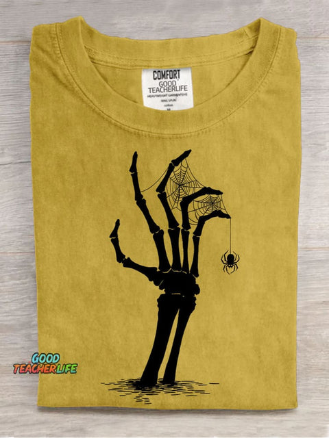 Halloween Skull Resurrection Decoration Pattern T-shirt