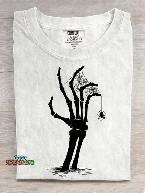 Halloween Skull Resurrection Decoration Pattern T-shirt