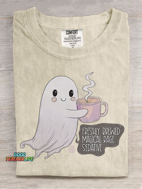 Halloween Warm Little Ghost Decoration Pattern Decoration Pattern T-shirt