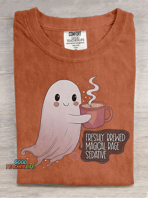 Halloween Warm Little Ghost Decoration Pattern Decoration Pattern T-shirt