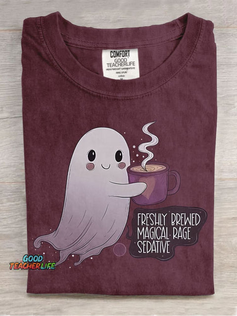 Halloween Warm Little Ghost Decoration Pattern Decoration Pattern T-shirt