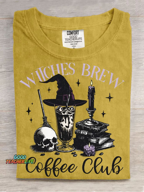 Halloween Witch Cafe Decoration Pattern T-shirt