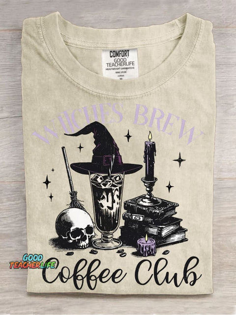 Halloween Witch Cafe Decoration Pattern T-shirt