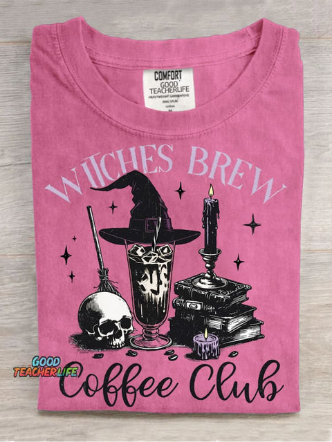 Halloween Witch Cafe Decoration Pattern T-shirt