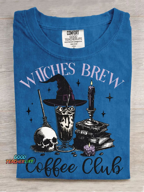 Halloween Witch Cafe Decoration Pattern T-shirt