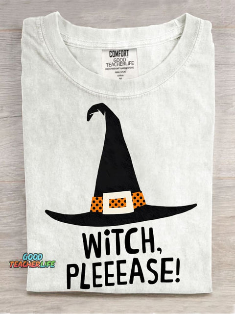 Halloween Witch Hat Decorative Pattern T-shirt