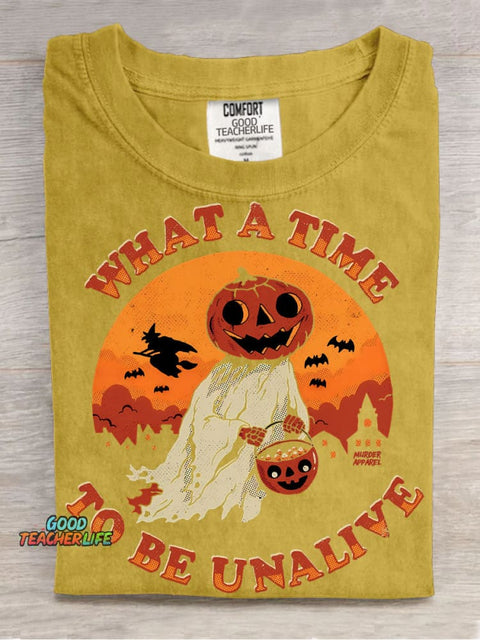 Halloween Pumpkin Ghost Decorative Pattern T-shirt
