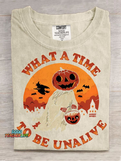 Halloween Pumpkin Ghost Decorative Pattern T-shirt