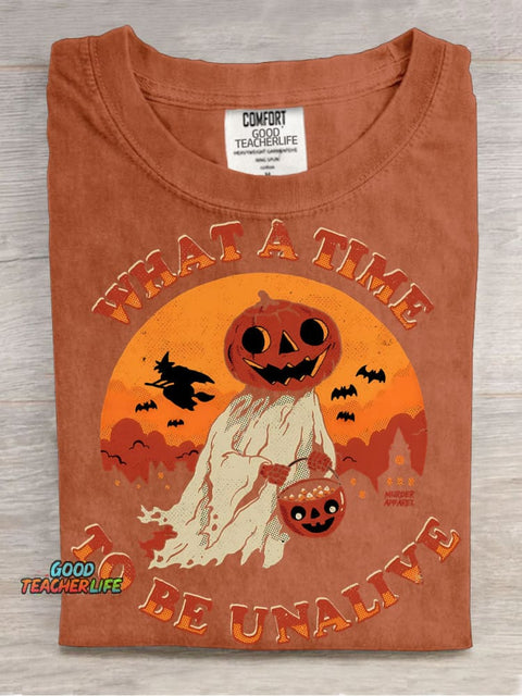 Halloween Pumpkin Ghost Decorative Pattern T-shirt