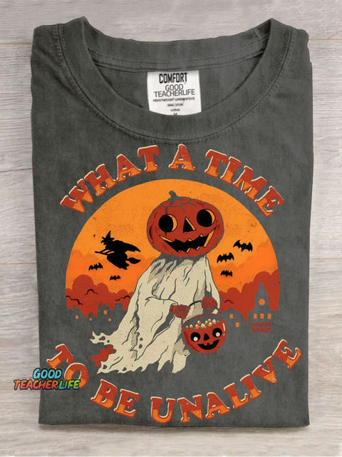 Halloween Pumpkin Ghost Decorative Pattern T-shirt