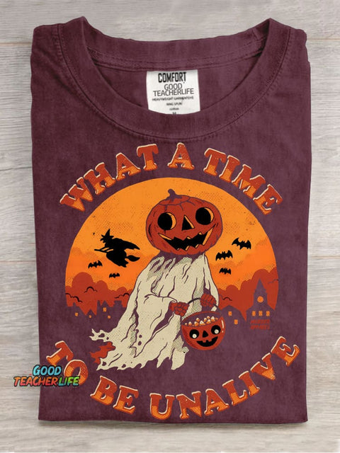 Halloween Pumpkin Ghost Decorative Pattern T-shirt