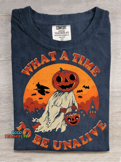 Halloween Pumpkin Ghost Decorative Pattern T-shirt